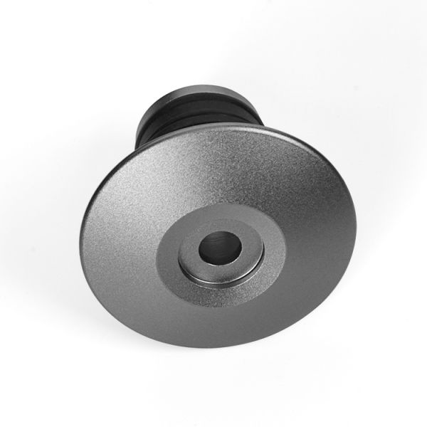 Custom CNC Machined 6061 Aluminum Alloy Massage Gun Head, Sandblasted Anodized Gray Massage Tip for Massage Chair & Fascia Gun