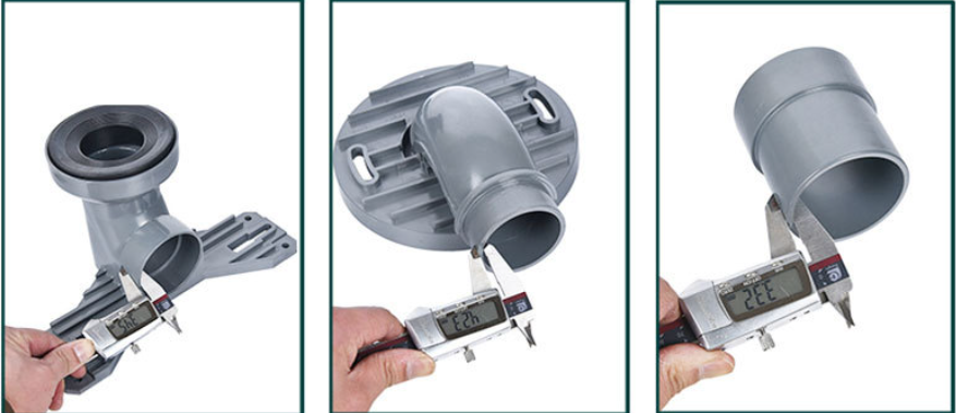 Grey PVC Toilet Drain Valve, Bathroom Flushing Pipe, Toilet Pipe, Sewage Pipe