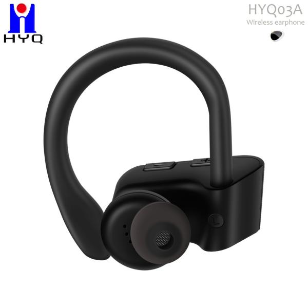80mAh Wireless Bluetooth Earhook Sport Earpiece Compatible With Smartphones Laptop
