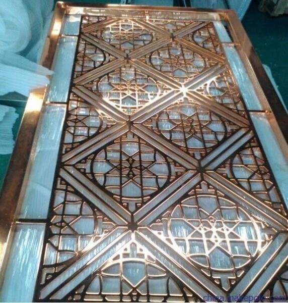 stainless steel /metal /brass folding screen room divider with different colors and design