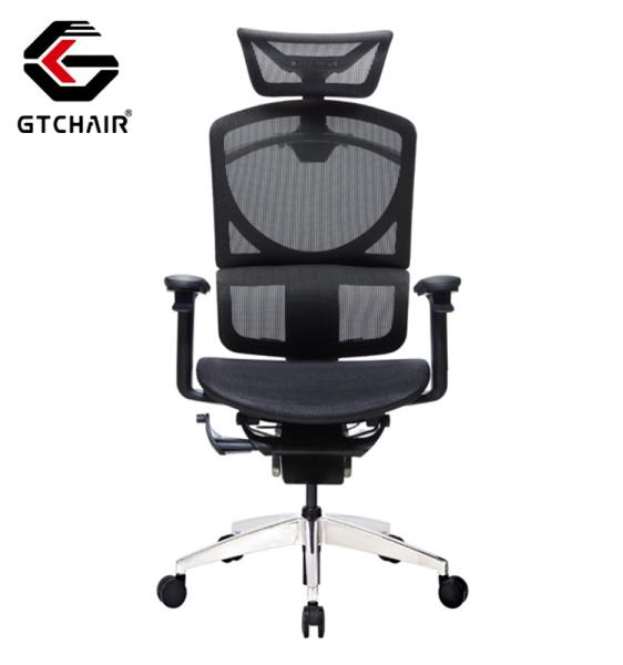 High Back Executive Office Chair With Headrest Ergonomic Adjustable Lumbar Support