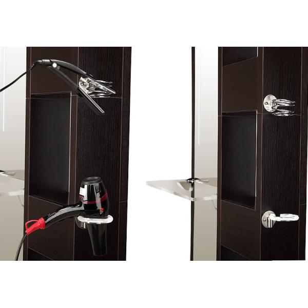 77 Inches Salon Styling Stations Single Side Mirror With Dryer Holder