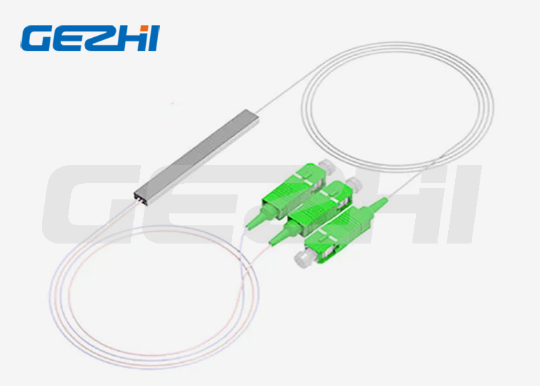 1x2 ПЛК SC/APC Fiber Optic Splitter FTTH SM 0.9mm G657A1 1m ПЛК оптического волокна