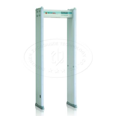 Quadro de porta do detector de metais do procedimento da escola, caminhada com zona dos varredores da segurança a multi