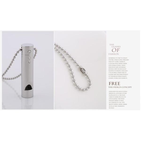 Safety Whistle Necklace,  Whistle Pendant Necklace in Silver color, Bead Chain Necklace
