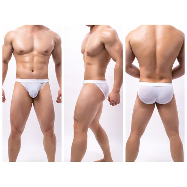 Woven Mens Underwear Patterns Solid Breathable Men Pouch Underwear