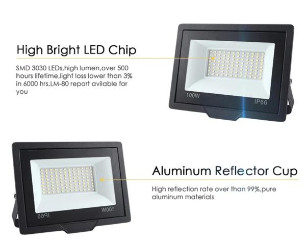 Led Flood Light Waterproof Light 150w 200w 300w Outer Lighting Hot Sell Model