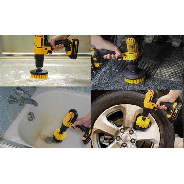 3pcs Drill Bit Scrubber Cordless Electric Drill Cleaning Brush Tool