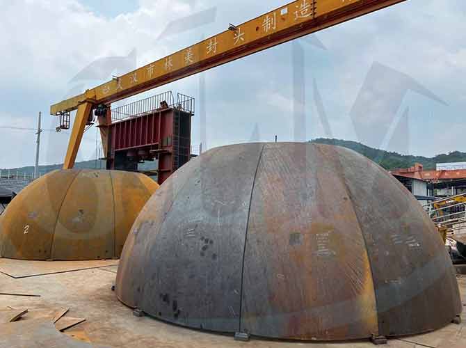 диаметр ASME 7000mm штемпелюя поделенные на сегменты верхние днища резервуара для сосудов или танков
