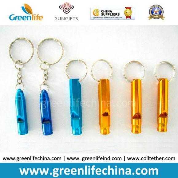 Various colors Metal Material Promotional Whistle Key Chain Holders