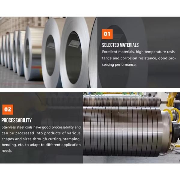 SUS 201 304 Stainless Steel Coils Construction Equipment Stainless Steel Rolls