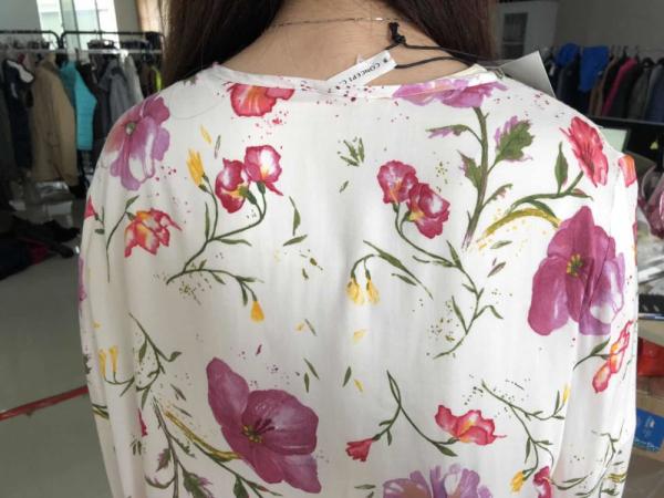 Long Sleeves Floral Print Shirt Womens 100% Viscose  Ladies Print Blouse