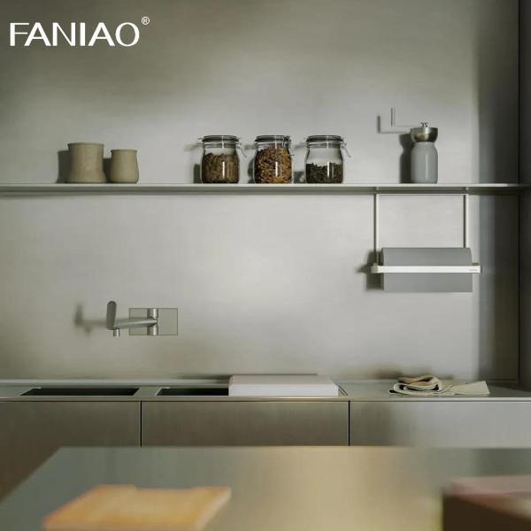 Manufacturer High Quality European Style Luxury 304 Stainless Steel Kitchen Cabinet Kitchen Furniture Apartment