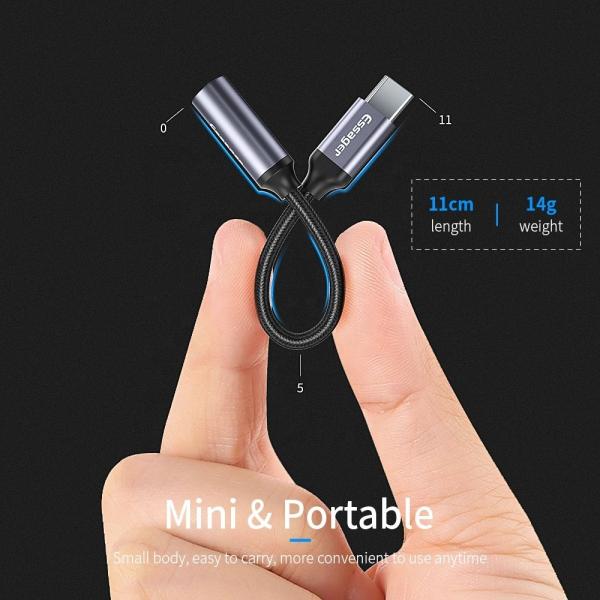 Adaptateur audio pour casque Essager USB Type C vers prise jack 3,5 mm