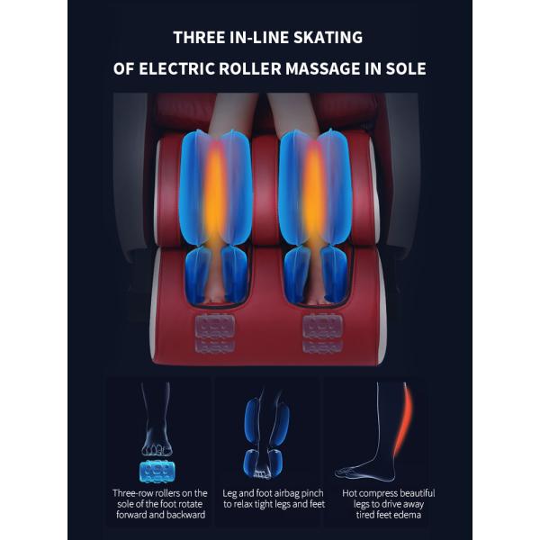 AI Controller Heated Back Kneading Massage Chair 3D Heating Therapy ROHS