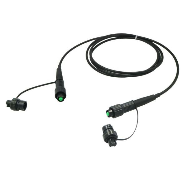 100m-150m Fiber Optic Drop Cable Reduce Welding With Mini SC Waterproof Connector