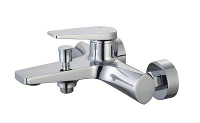 Banho de alavanca única ou misturador de chuveiro banheiro torneira de cobre cromado água fria e quente projetado OEM moderno