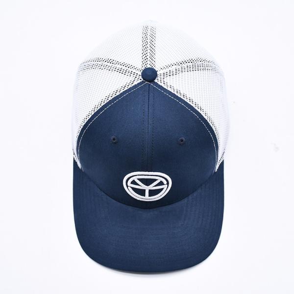 BSCI Oem Custom Logo Embroidered Richardson Trucker Hat Mesh Snap Back Gorras 6 Panel Trucker Cap