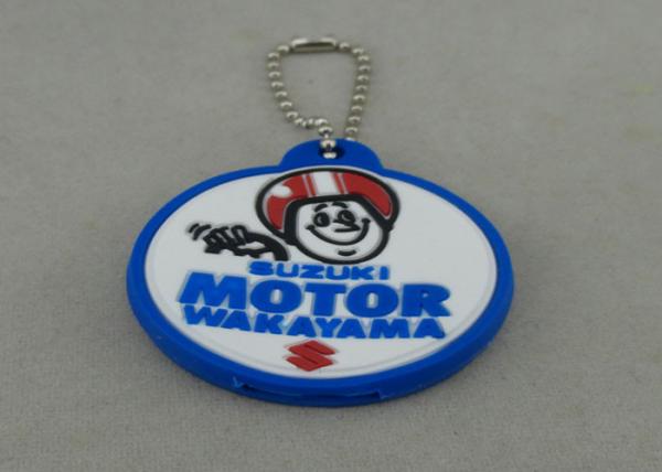 Promotional PVC Keychain , Colorful PVC Badge For Bag Zipper