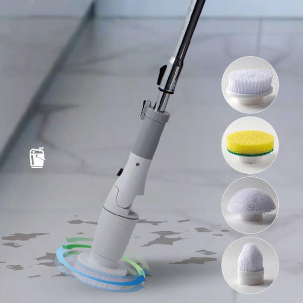 Сдвигаемая электрическая чистка щеткой Spin Cleaner для ванной 2500mAh