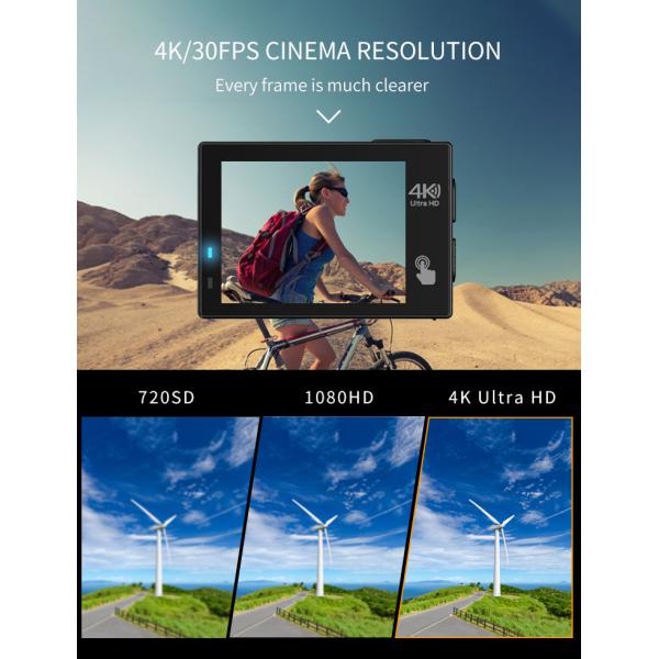 8K 4K 120FPS Wifi Action Camera Long Lasting Battery Waterproof Sport Camera