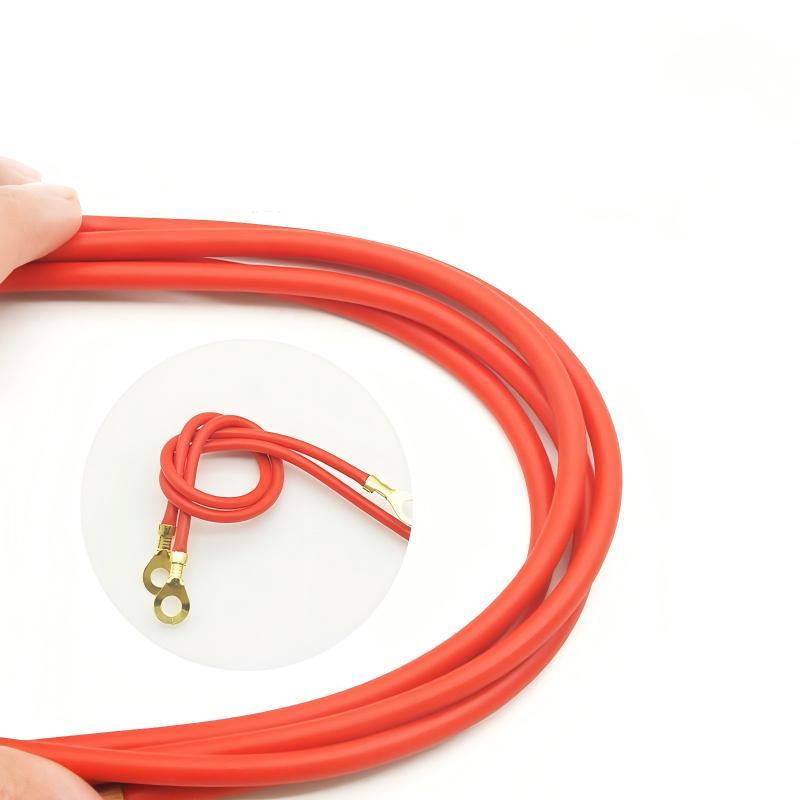 Bulk Order Double End O‑Ring Eyelet Terminal Jumper Wire Harness, ODM Oxygen‑Free Pure Copper Brass Ring Lug Cable for Battery, Chinese Manufacturer Wire Harness