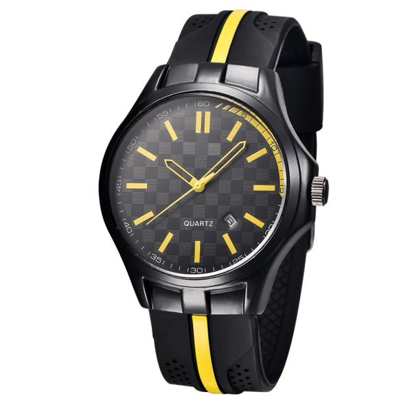 Men's Alloy Wrist Watch  , Stainless steel Caseback  Waterproof  Silicone Wrist  Watches , OEM Men Watch