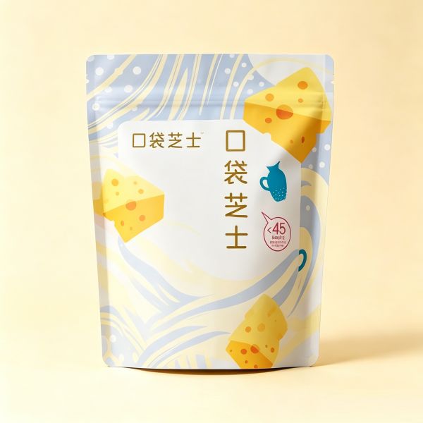 OEM Custom Printed Milk Snack Pouch Bag - Matte Stand-Up Bag for Cheese & Dairy Products