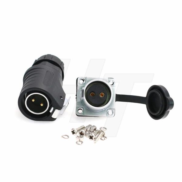 2 Pin Waterproof Power Connector Male Cable Plug Female Panel Socket For RV Solar Port Furrion Solar Charge