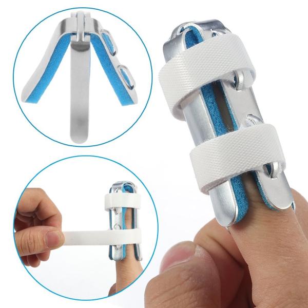Finger brace for arthritis several types available metal finger splint blue color