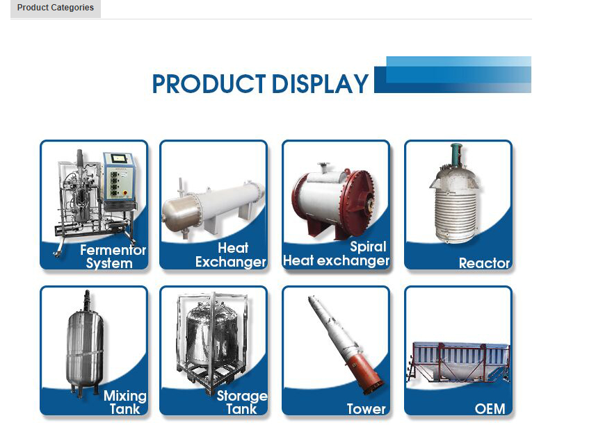 Hydrostatic Heat Transfer Titanium Equipment 2.5m/S Pressure Vessel Reactor