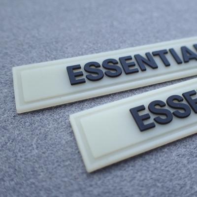 PVC transparente branco Matte Logo Rubber Clothing Labels