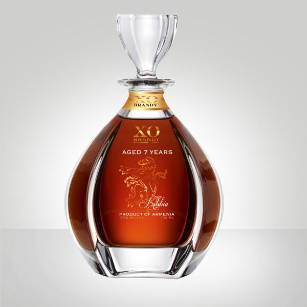 Clear Empty  XO, brandy ,  Vodka Liquor Gin Rum Tequila Whisky Brandy Spirit Glass Bottle With Solid Glass Stoppers
