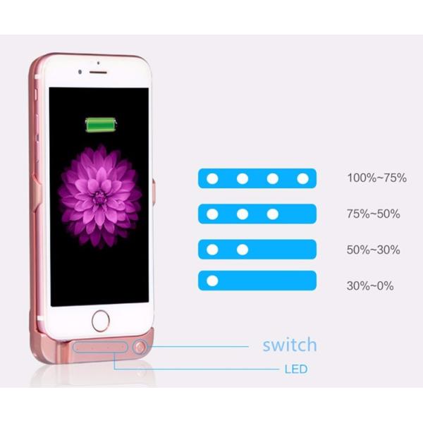 Wireless 8000mAh Back Clip Battery Charger Power Bank For iPhone 6 6s 6plus