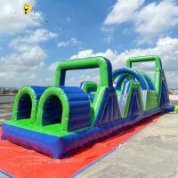 Adult Inflatable Obstacle Race Blue Green For Crazy Beast Newcomer Training Camp