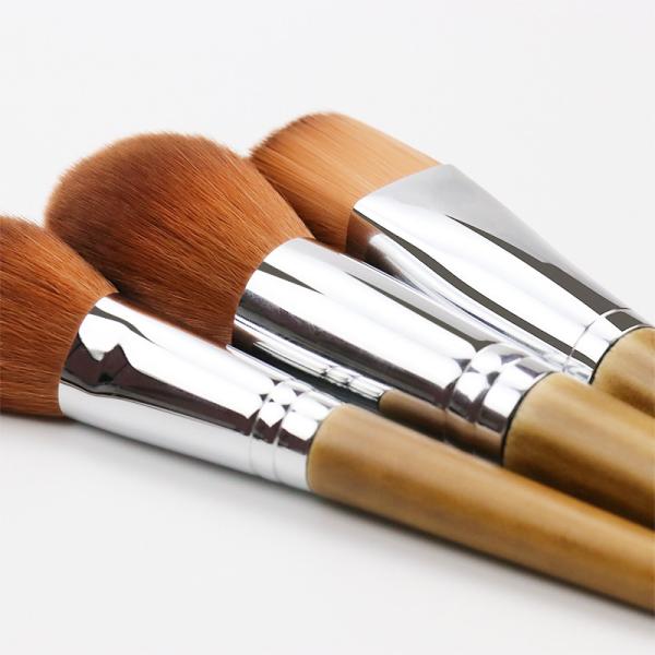 7PCS Classical Makeup Brush Log Wooden Handle Soft Dense Bristles Makeup Brush
