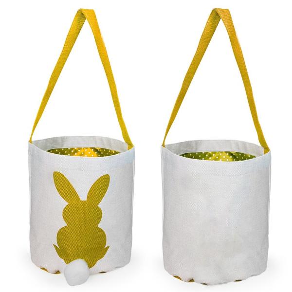 Custom Blank Linen Sublimation Easter Bunny Bag For Sublimation Photo Printing
