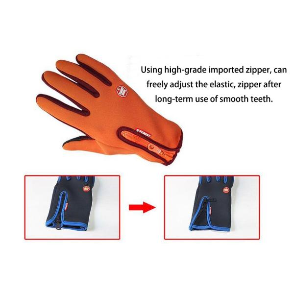 Waterproof Warm Full Finger Touch Screen Motorcycle Cycling Gloves for Winter Riding