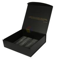 Luxury Custom Logo Black Magnetic Folding Heavy Oversize Hoodie Packaging Box Clothing