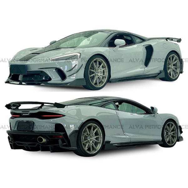 Replacement Dry Carbon Fiber Body Kits For McLaren GT Featuring Front Lip Side Skirts Rear Diffuser Rear Wing Trunk Lid