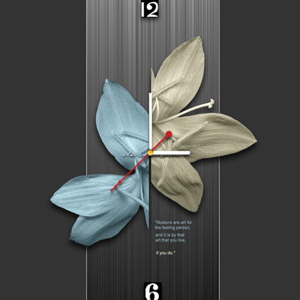 MDF Decorative Elegant Painting Wall Clock B0806