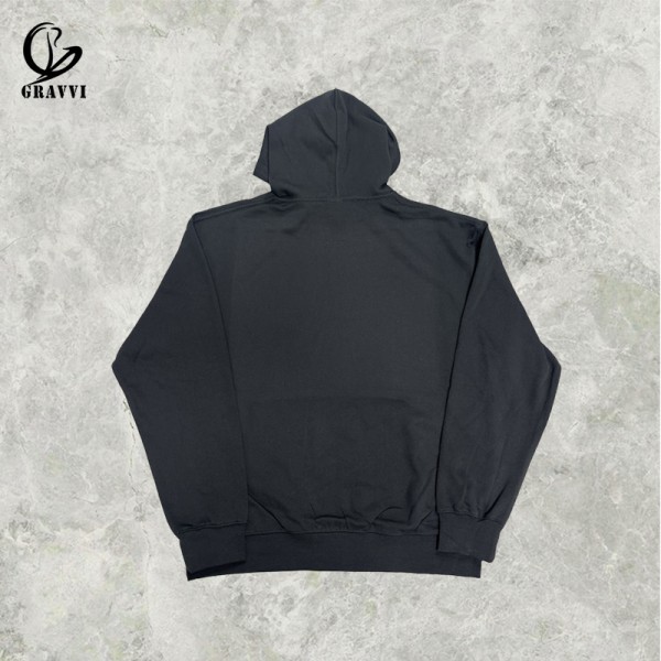 Flame Dog Graphic Vintage Hoodies Hip Hop Pullover Oversized Hooded Sweatshirt