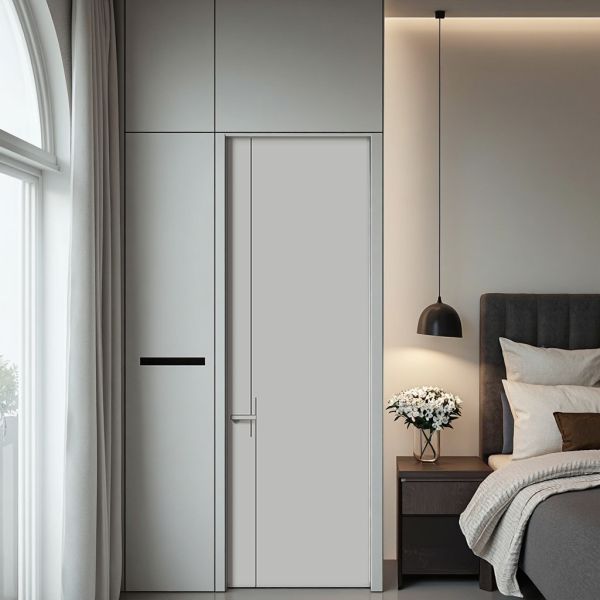 Finished Solid Wood Interior Door Strong Ready For House Installation