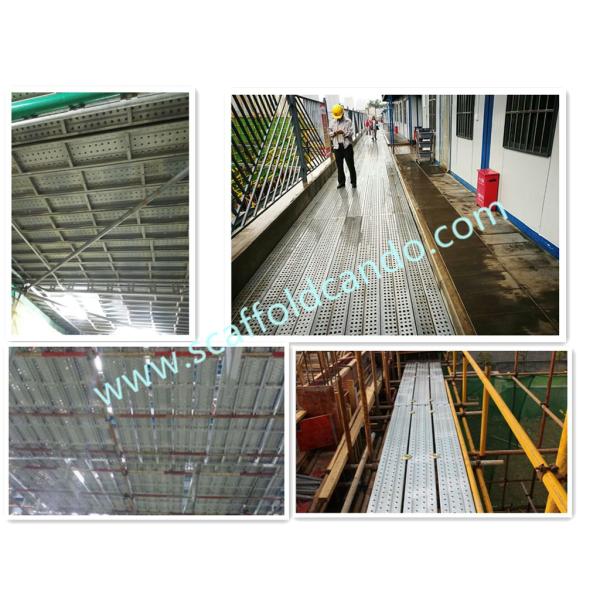 Q195 galvanized scaffolding steel plank steel board decking working platform 250 width with 2.0ML, 3.0ML, 4.0ML