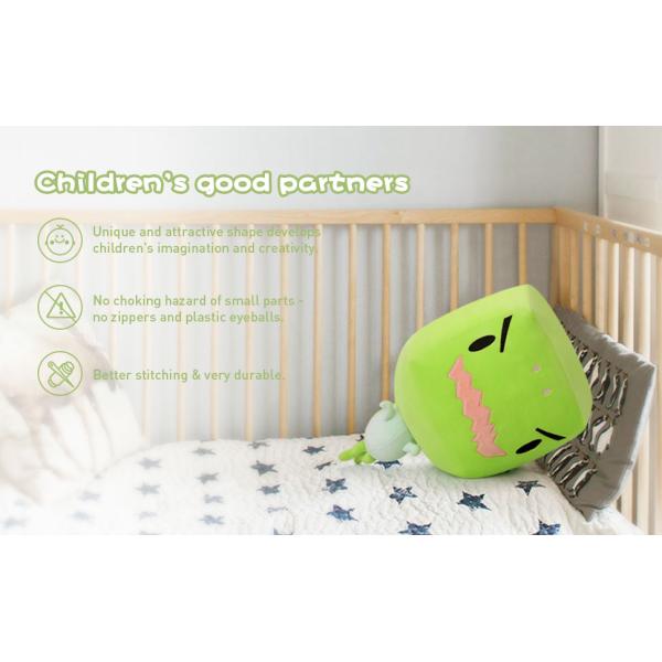 MorisMos Original 15 Inch Big-Headed Dinosaur Stuffed Animal Toy Soft Cube Dino Squishy Pillow for Boys and Girls for Birthday