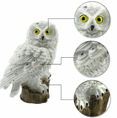 Waterproof IP55 Resin 0.06w Solar Owl Garden Stake Light