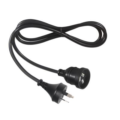 Austrália Plug H05vv-f 3g 3*0.5mm2/0.75mm2 IEC Conector Cordão de alimentação com duplo feminino