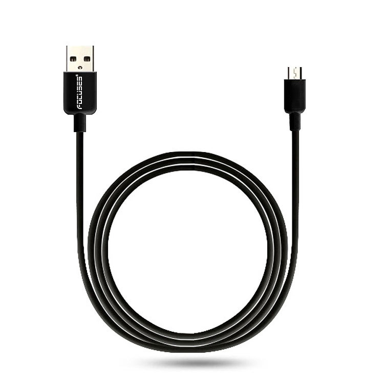 FOCUSES Micro USB Cable Fast Charging Data Sync Cord Alloy Connector TPE Wire 1M 2M 3M For Samsung Xiaomi Huawei Android Mobile Phone Charger Cable White