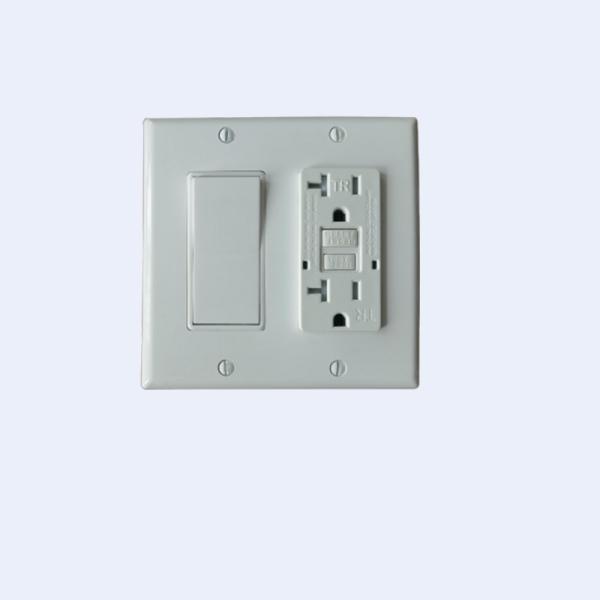 Plaster Ring RUFFIN 2 Gang Wall Switch Assembly White Color 12 AWG Cable Fix