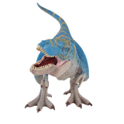 Conjunto de figuras de dinossauros realistas Figuras de tiranossauros azuis - brinquedo educacional para brincar com imaginação
